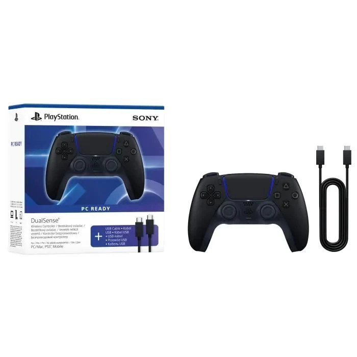 Геймпад Sony Playstation DualSense Bluetooth PS5 Midnight Black (USB-C кабель) (1000051651) (UA) - Зображення 5