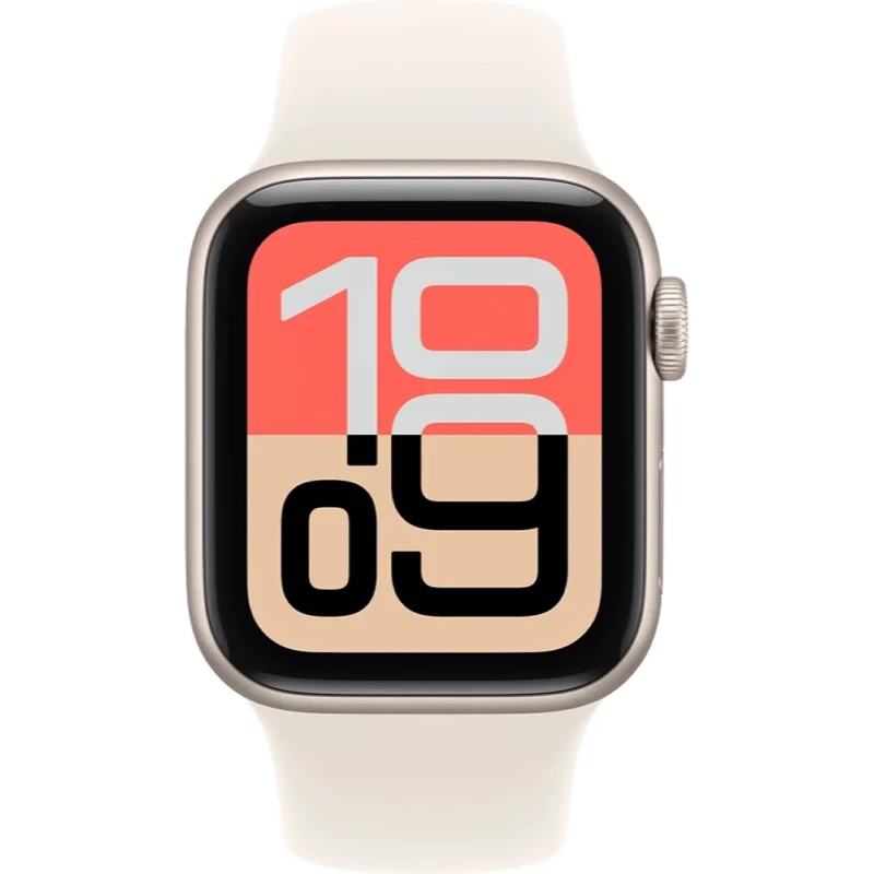 Apple Watch SE 3 GPS 44mm Starlight Alu. Case w. Starlight S. Band - M/L (MEHJ4) - Зображення 1
