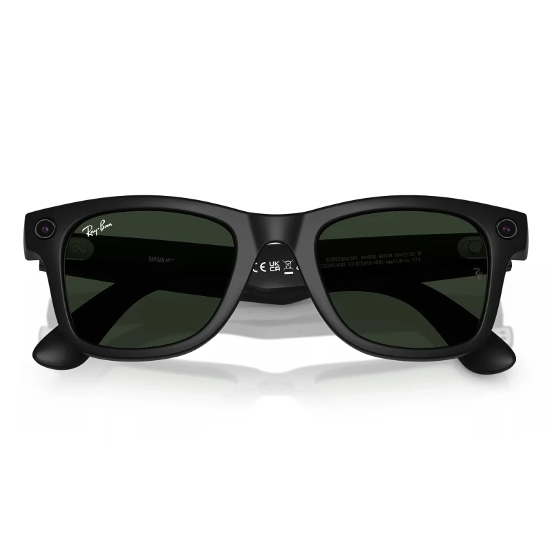 Смарт-очки Ray-Ban Meta Wayfarer Large Matte Black/Clear to Graphite Green Transitions (RW4008 601S1M 53-22) - Зображення 4