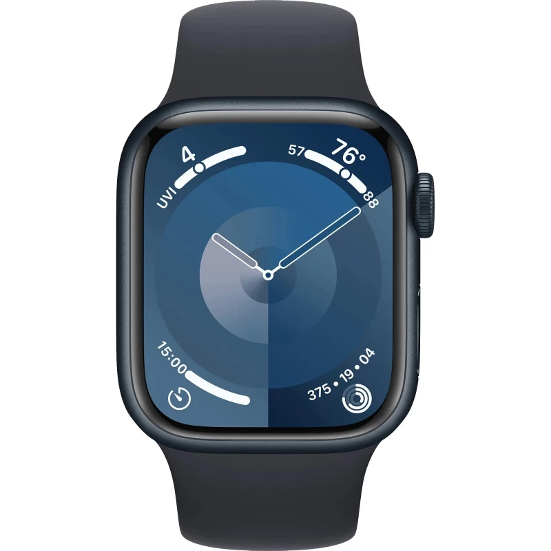 Apple Watch Series 9 GPS + Cellular 45mm Midnight Aluminum Case w. Midnight Sport Band - S/M (MRMC3) - Зображення 1