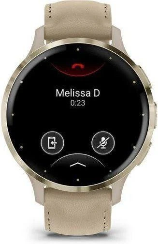 Смарт-часы Garmin Venu 3S Soft Gold S. Steel Bezel w. French Gray Case and Leather Band (010-02785-55) - Зображення 3