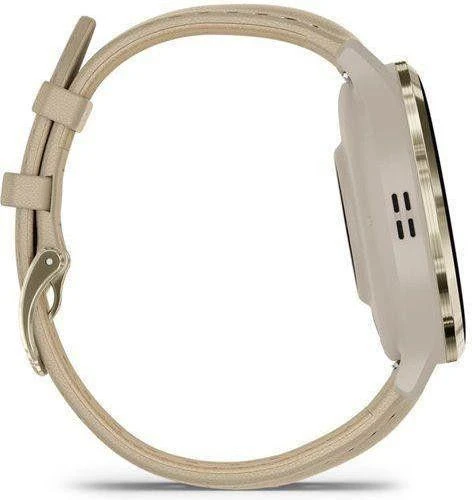 Смарт-часы Garmin Venu 3S Soft Gold S. Steel Bezel w. French Gray Case and Leather Band (010-02785-55) - Зображення 6