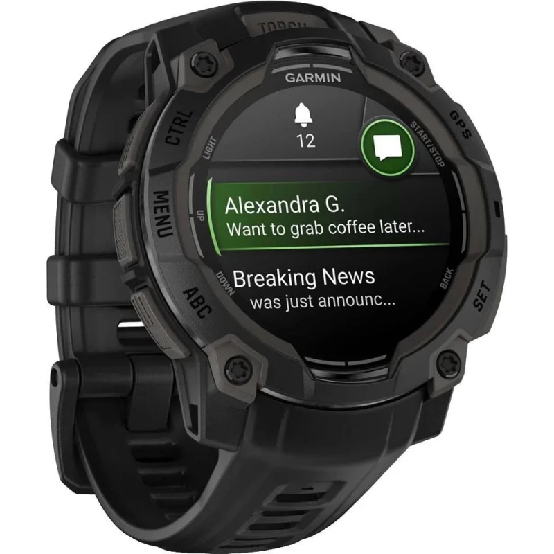 Garmin Instinct 3 45mm AMOLED Black with Black Band (010-02936-00/40) - Зображення 1