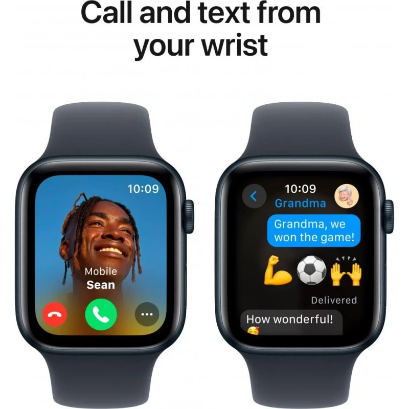 Apple Watch SE 2 GPS 44mm Midnight Aluminium Case w. Midnight Sport Band - M/L (MXEK3) - Зображення 3