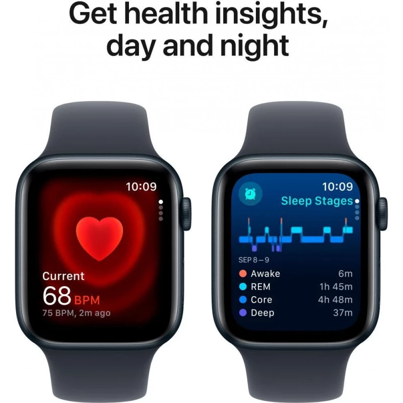 Apple Watch SE 2 GPS 44mm Midnight Aluminium Case w. Midnight Sport Band - M/L (MXEK3) - Зображення 4
