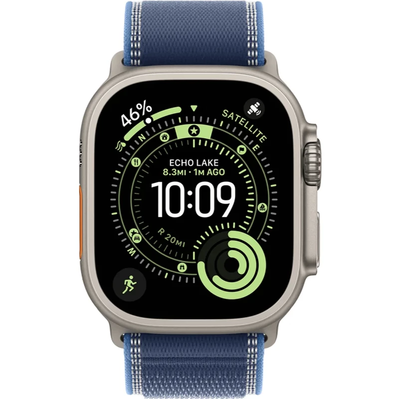 Apple Watch Ultra 3 GPS + Cellular 49mm Natural Tit. Case w. Blue/Bright Blue Trail Loop - M/L (MEWU4) - Зображення 1