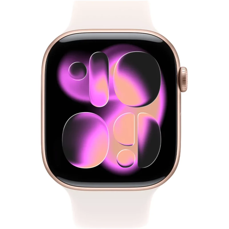 Apple Watch Series 11 GPS 46mm Rose Gold Alu. Case w. Light Blush S. Band - M/L (MEV74) - Зображення 1