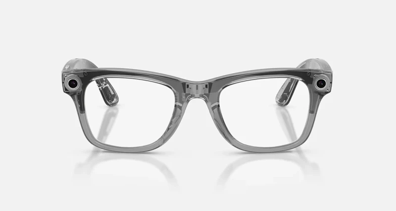 Ray-Ban Meta Wayfarer Gen 2 Standard Shiny Transparent Grey Frame/Clear Sapphire Lenses (RW4012 6840MF 53-22) - Зображення 5