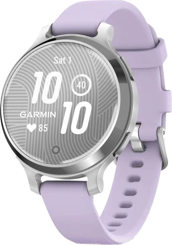 Смарт-часы Garmin Lily 2 Active Silver with Purple Jasmine Silicone Band (010-02891-01/51)