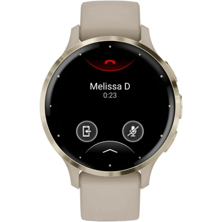 Garmin Venu 3S Soft Gold Stainless Steel Bezel with French Gray Case and Sport Band (010-02785-02/52) - Зображення 1