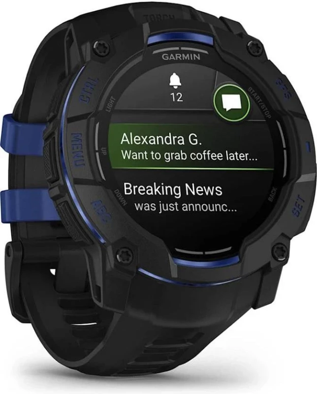 Смарт-часы Garmin Instinct 3 50mm AMOLED Black with Black Band (010-03020-03) - Зображення 2