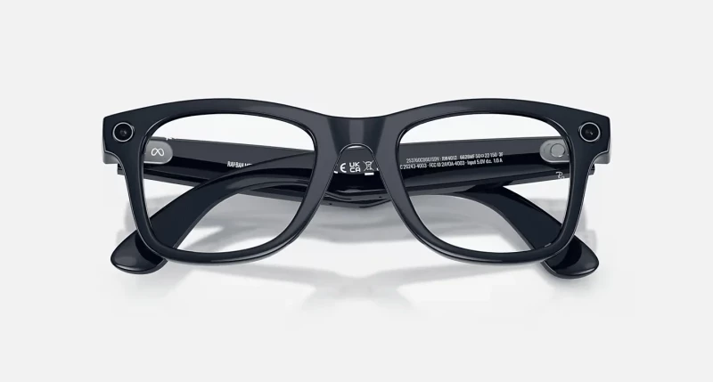 Смарт-очки Ray-Ban Meta Wayfarer Gen2 Large Shiny Cosmic Blue Frame/Clear to Sapphire Transit.Lens (RW4012 6628MF 53-22) - Зображення 9