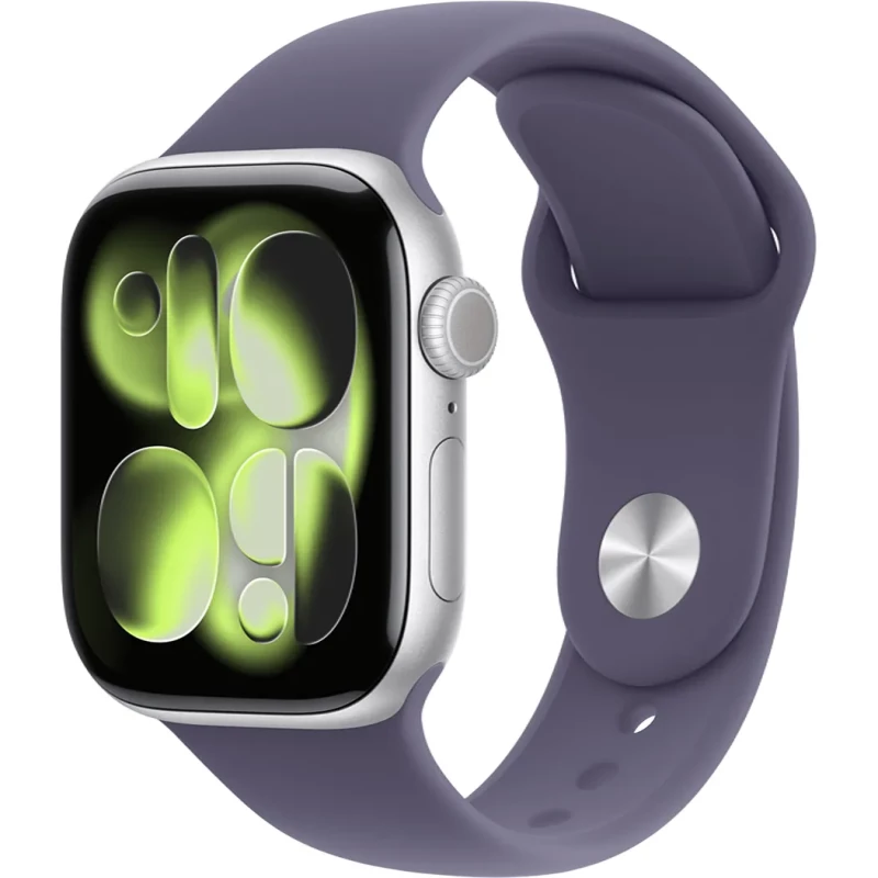Apple Watch Series 11 GPS + Cellular 42mm Silver Alu. Case w. Purple Fog S. Band - S/M (MF8H4)