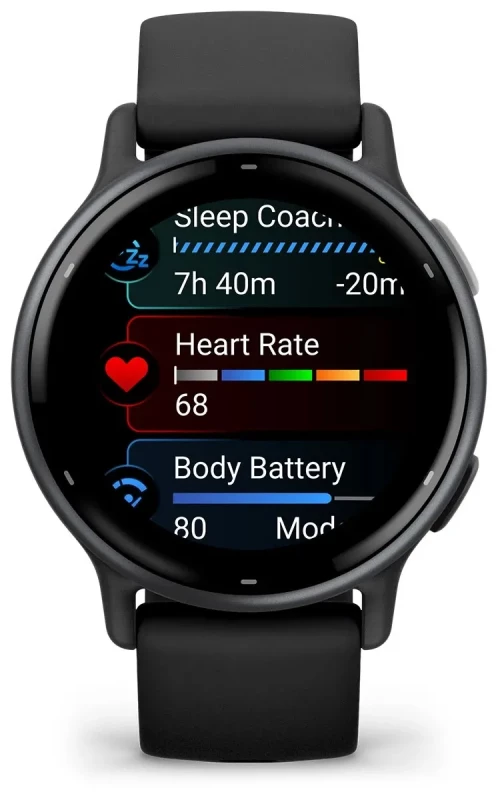 Garmin vivoactive 5 Slate Aluminum Bezel with Black Case and Silicone Band (010-02862-10/50/5A) - Зображення 5