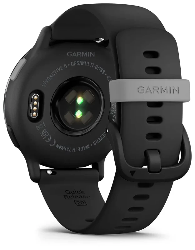 Garmin vivoactive 5 Slate Aluminum Bezel with Black Case and Silicone Band (010-02862-10/50/5A) - Зображення 7