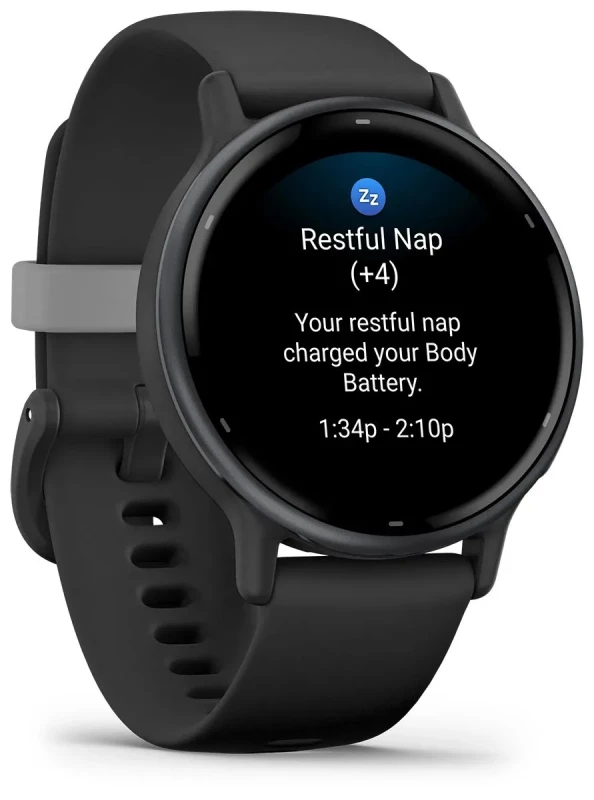 Garmin vivoactive 5 Slate Aluminum Bezel with Black Case and Silicone Band (010-02862-10/50/5A) - Зображення 3