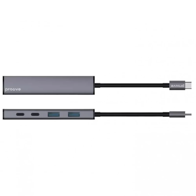 Type-C-Хаб Proove Arc Link 5 in 1 (2*USB + 3*Type-C) (silver) (HBAL00222024) - Зображення 4