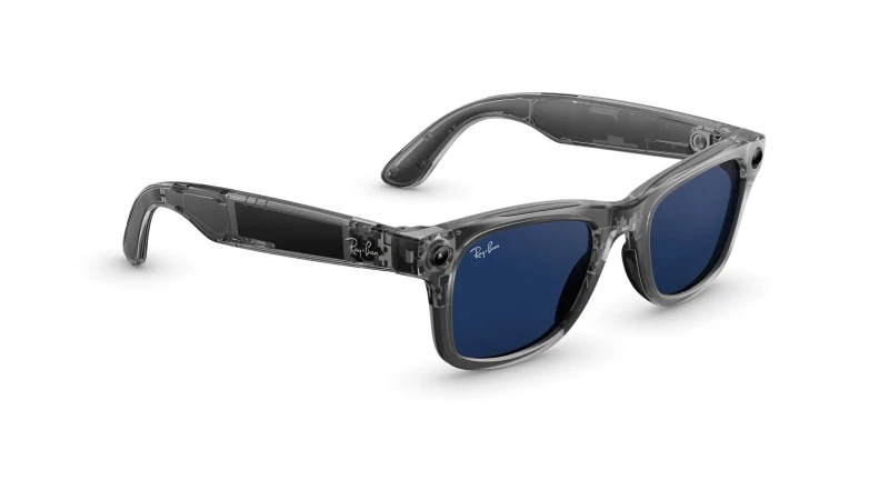 Ray-Ban Meta Wayfarer Gen2 Standard Shiny Transparent Grey Frame/Clear Sapphire Lenses (RW4012 6840MF 50-22) - Зображення 5