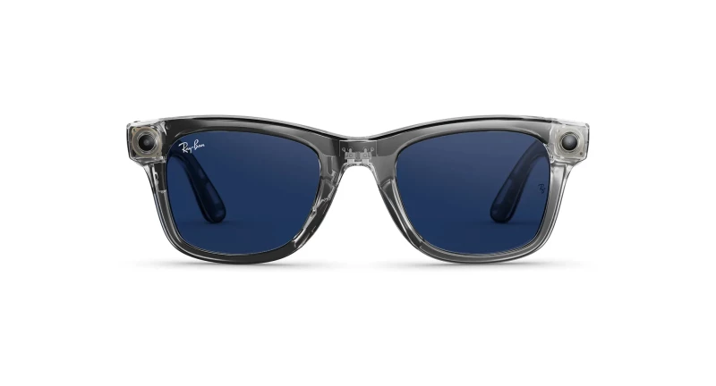 Ray-Ban Meta Wayfarer Gen2 Standard Shiny Transparent Grey Frame/Clear Sapphire Lenses (RW4012 6840MF 50-22) - Зображення 6