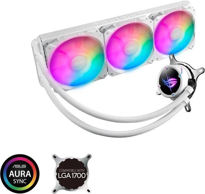 Водяное охлаждение ASUS ROG Strix LC II 360 ARGB White Edition (90RC00F2-M0UAY0) - Зображення 1