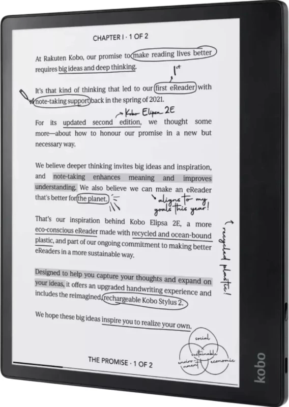 Kobo Elipsa 2E Black (N605-KU-BK-K-BU) - Зображення 2