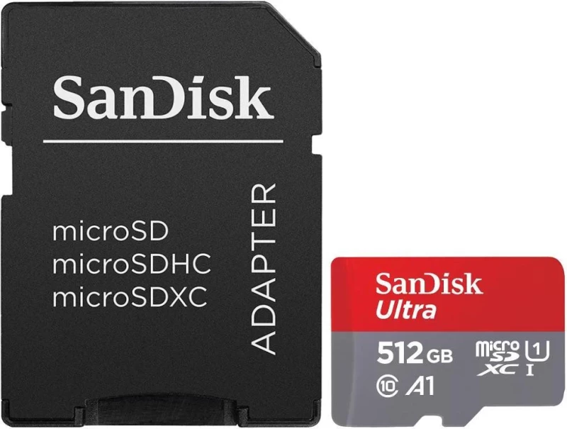 SanDisk 512 GB microSDXC UHS-I Ultra A1 + SD adapter (SDSQUAC-512G-GN6MA) - Зображення 1