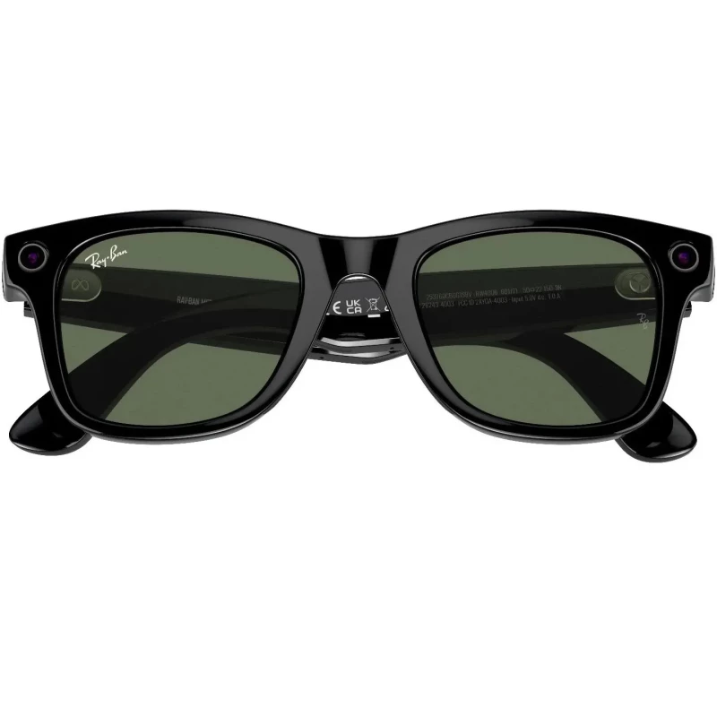 Смарт-очки Ray-ban Meta Wayfarer Shiny Black / Green (RW4006 601/71 50-22) - Зображення 4