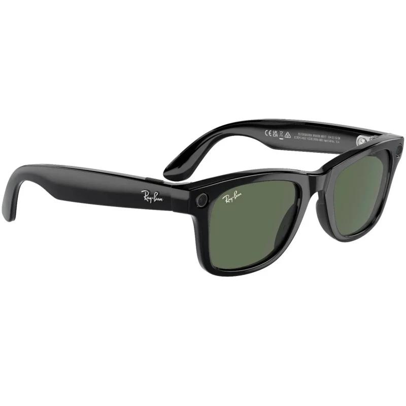 Смарт-очки Ray-ban Meta Wayfarer Shiny Black / Green (RW4006 601/71 50-22) - Зображення 5