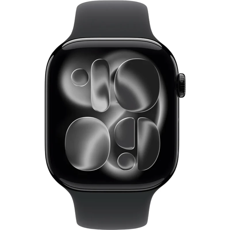 Apple Watch Series 11 GPS 46mm Jet Black Aluminum Case with Black Sport Band - M/L (MEUX4) - Зображення 1