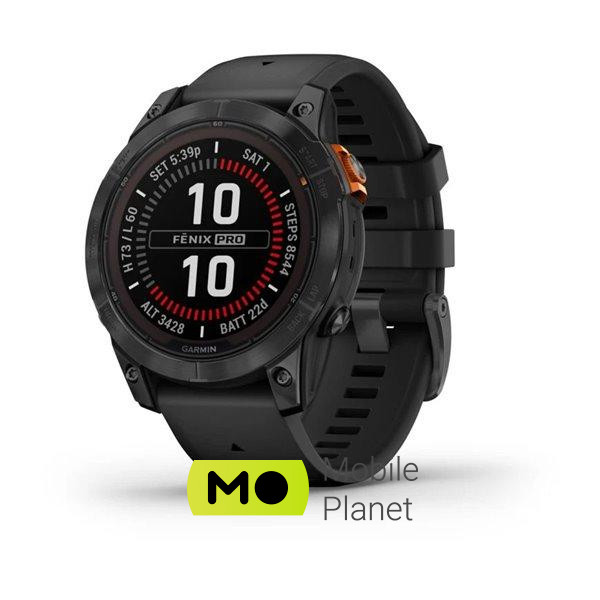 Garmin Fenix 7 Pro Solar Slate Gray w. Black Band (010-02777-00/01)