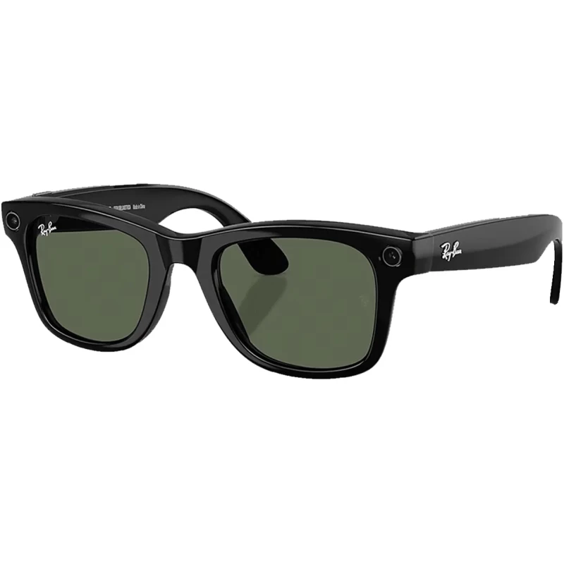 Ray-Ban | Meta Wayfarer [Gen 2] Large Shiny Black Frame / G-15 Green Lenses (RW4012 601/71 53-22)