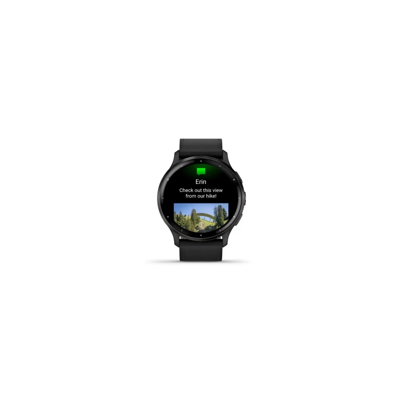 Garmin Venu 3 Slate S. Steel Bezel w. Black Case and Leather Band (010-02784-52) - Зображення 3