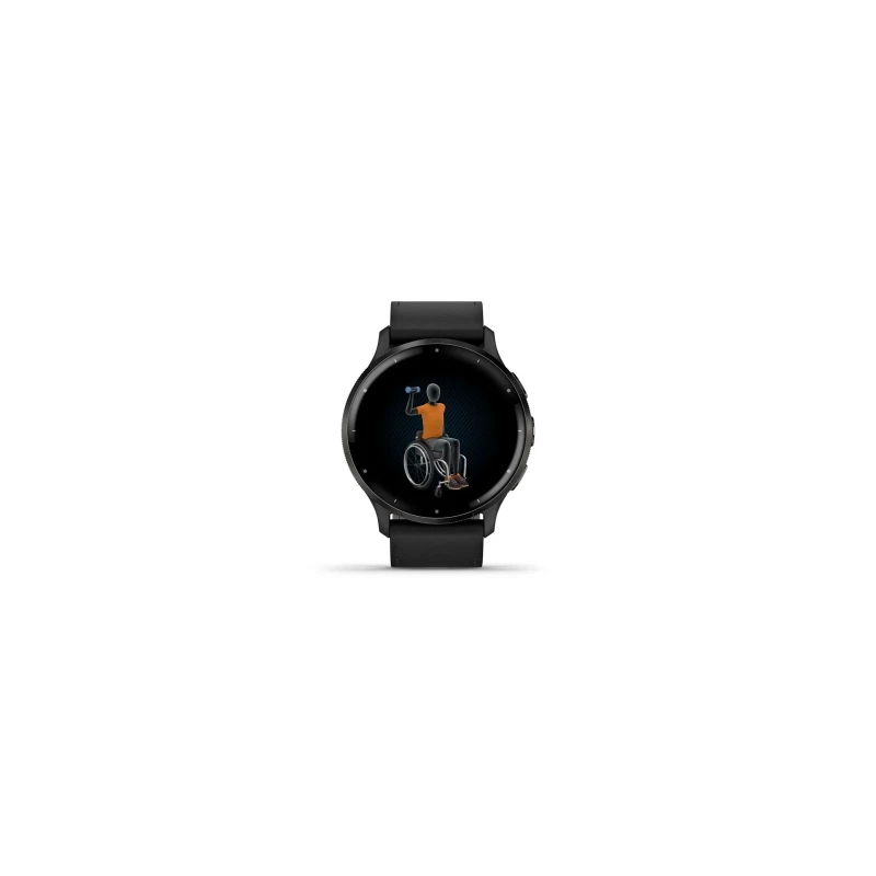 Garmin Venu 3 Slate S. Steel Bezel w. Black Case and Leather Band (010-02784-52) - Зображення 5