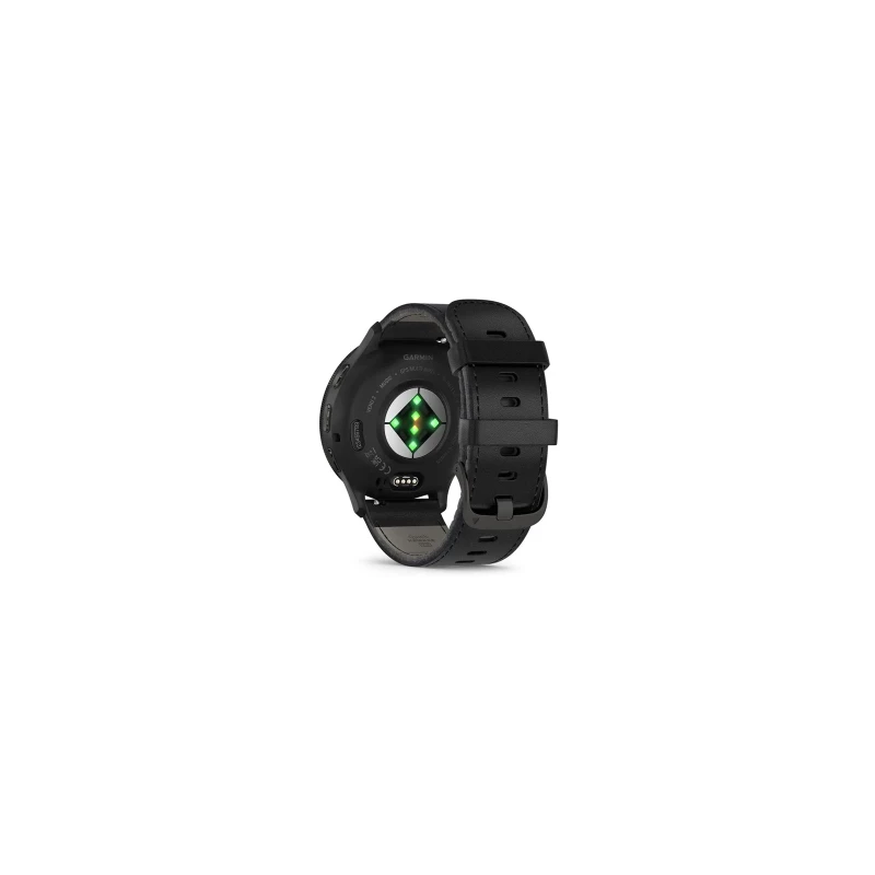 Garmin Venu 3 Slate S. Steel Bezel w. Black Case and Leather Band (010-02784-52) - Зображення 6