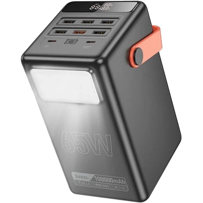 HOCO 100000mAh Max Centurion PD/65W, QC, LED Lamp, Black (DB03 / 714722) (UA) - Зображення 1