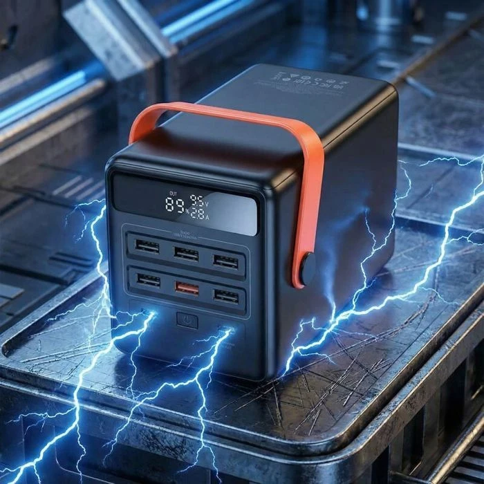 HOCO 100000mAh Max Centurion PD/65W, QC, LED Lamp, Black (DB03 / 714722) (UA) - Зображення 5