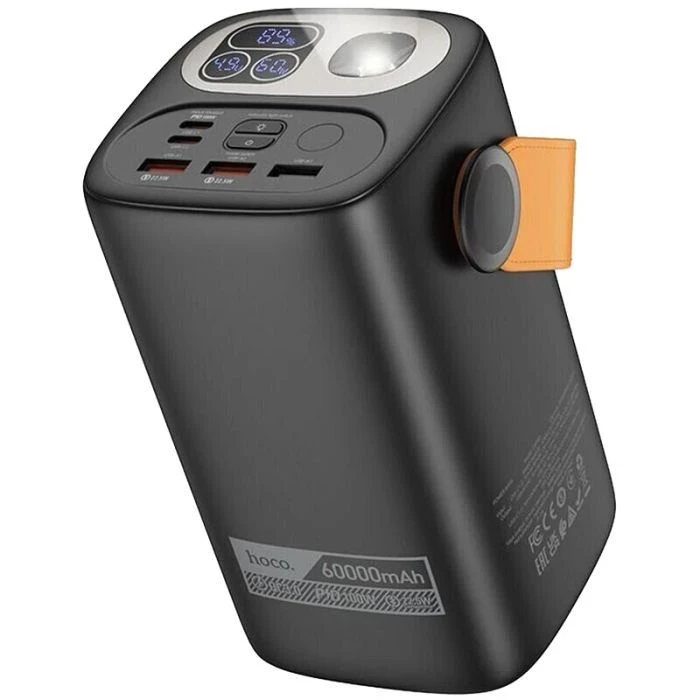 HOCO 60000mAh Astrum PD/100W, QC/3.0, LED lamp, Black (DB160 / 714724) (UA)