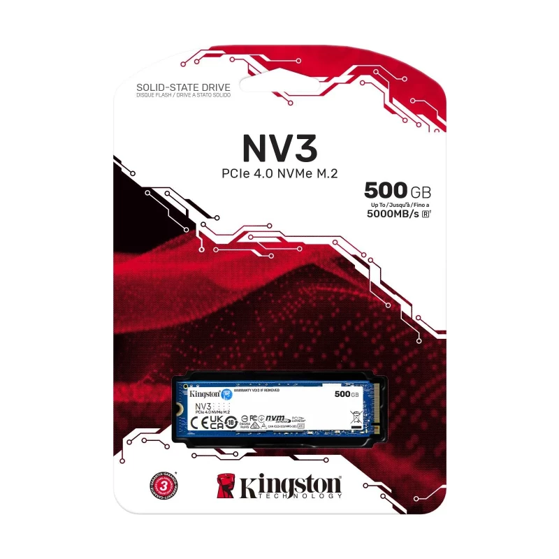 M.2 2280 500GB Kingston (SNV3S/500G) - Зображення 2