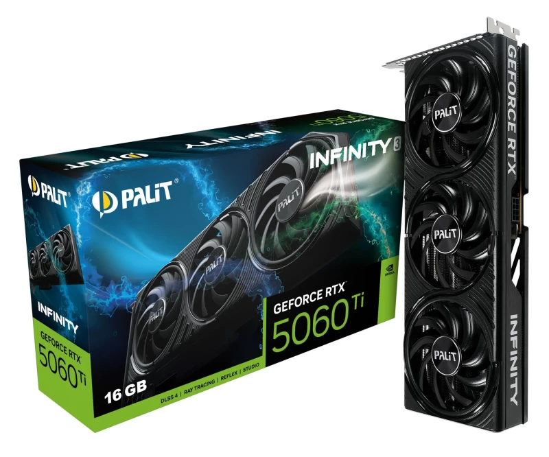 Palit GeForce RTX 5060 Ti Infinity 3 16GB GDDR7 DLSS4 (NE7506T019T1-GB2061S) EU