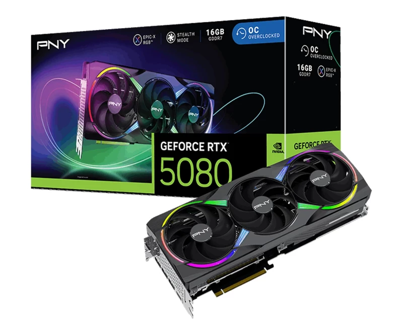 PNY GeForce RTX 5080 ARGB EPIC-X RGB OC Triple Fan (VCG508016TFXXPB1-O) (EU)
