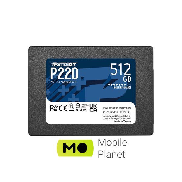 2.5" 512GB Patriot (P220S512G25) (UA)