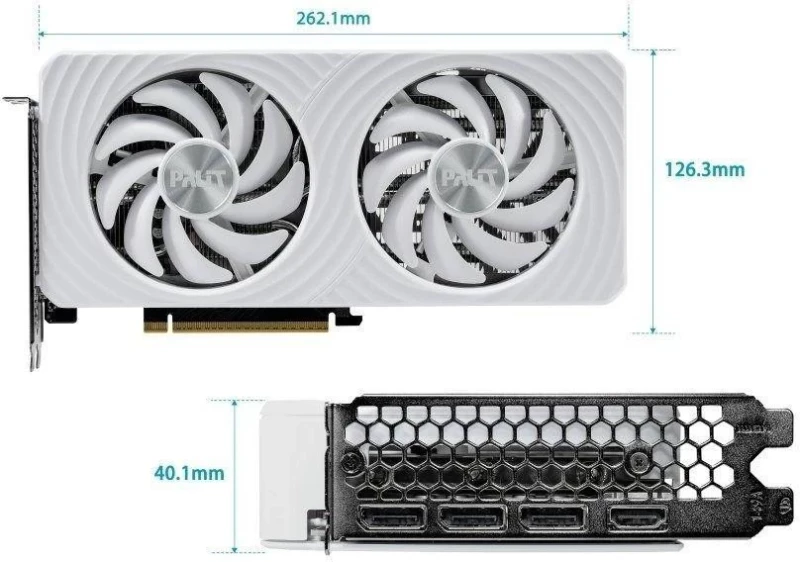 Palit GeForce RTX 5060 Ti White OC 8GB (NE7506TU19P1-GB2062M) (UA) - Зображення 6