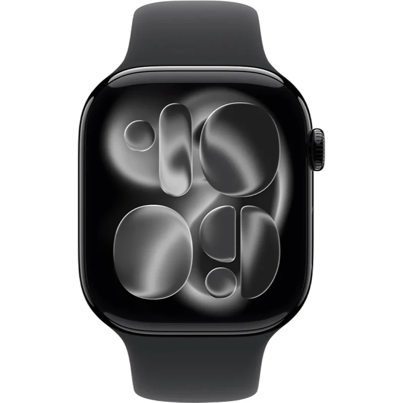 Apple Watch Series 11 GPS + Cellular 46mm Jet Black Alu. Case w. Black S. Band - M/L (MFC44) - Зображення 1