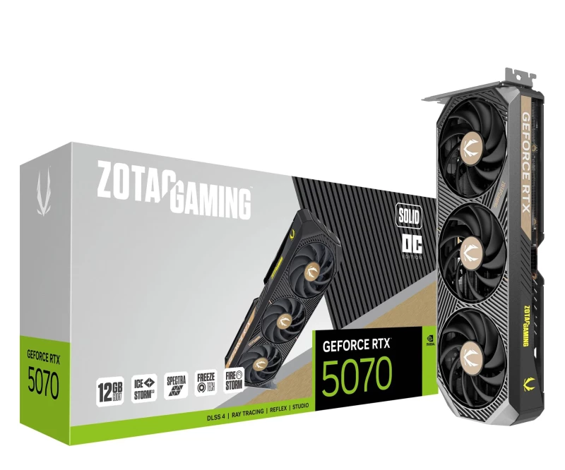 Zotac GeForce RTX 5070 Solid OC 12GB GDDR7 DLSS4 (ZT-B50700J-10P) EU