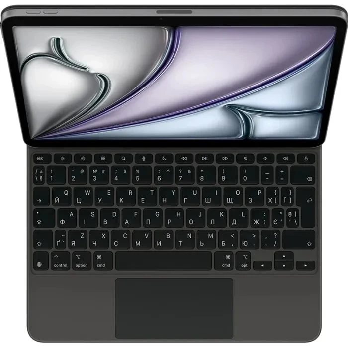 Чехол для планшета Apple Magic Keyboard for iPad Air 11-inch (M3) - Ukrainian - Black (MGYX4) - Зображення 1