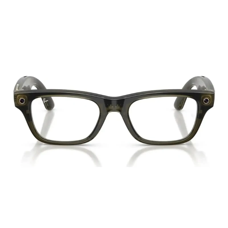 Ray-Ban Meta Blayzer Optics Gen 2 Standard Shiny Transparent Dark Olive / Demo Lens (RW7001 8530 50-19) - Зображення 1