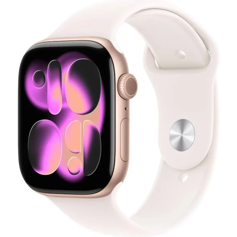 Смарт-часы Apple Watch Series 11 GPS + Cellular 42mm Rose Gold Alu. Case w. Light Blush Sport Band - S/M (MF8E4)