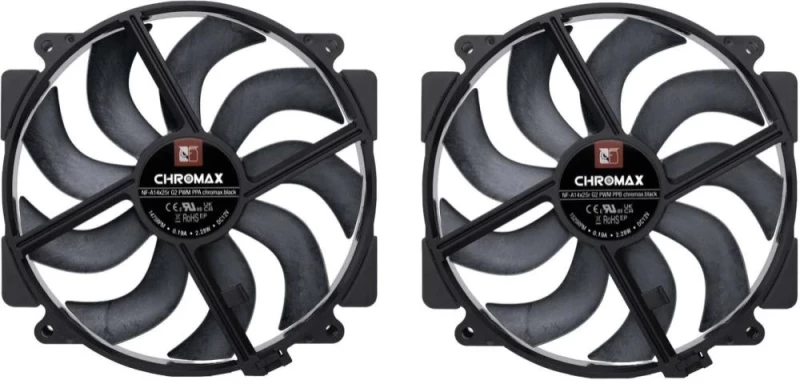 Вентилятор Noctua NOCTUA NF-A14x25r G2 PWM chromax.black (UA) - Зображення 1