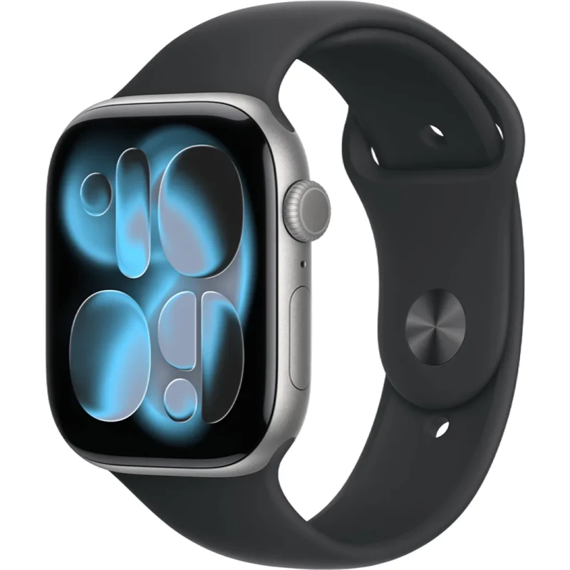 Apple Watch Series 11 GPS 46mm Space Grey Alu. Case w. Black S. Band - S/M (MEV04)