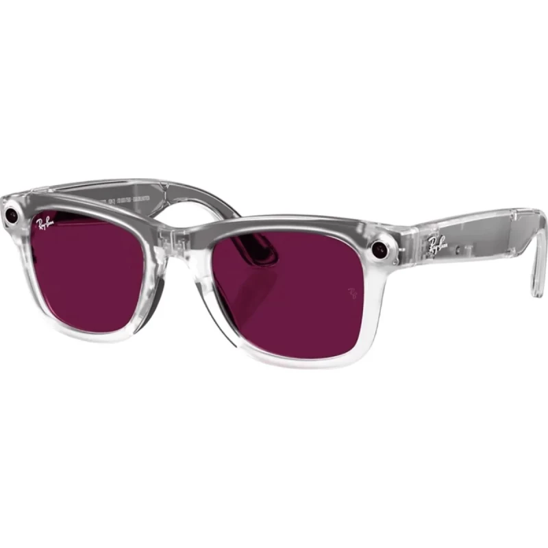 Смарт-очки Ray-Ban Meta Wayfarer Gen 2 Lim.Ed. Stand.Matte Transparent Frame/Clear/Ruby Tr.Lens (RW4012 6770MI 50-22) - Зображення 2